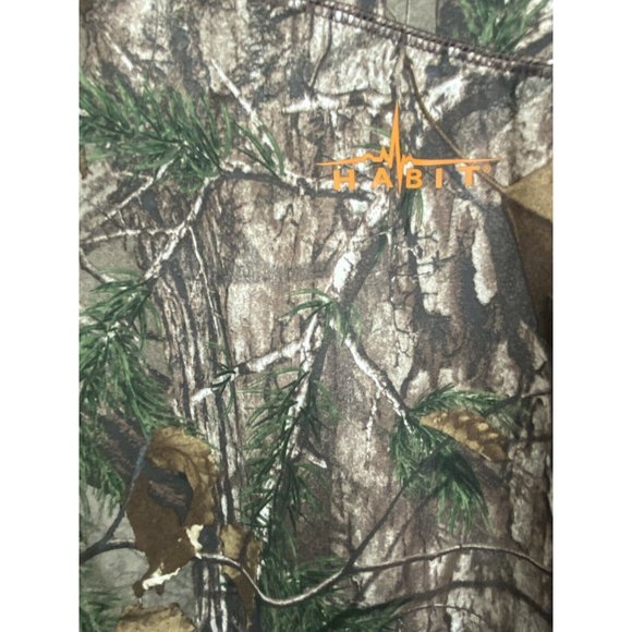 Habit Mens Shirt Size XL Green Camo Short Sleeve Fishing Hunting - Picture 8 of 10